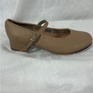 Bloch Tap Shoes 5 1/2 Tan Leather Mary Jane Heels Techno #2T #3H
